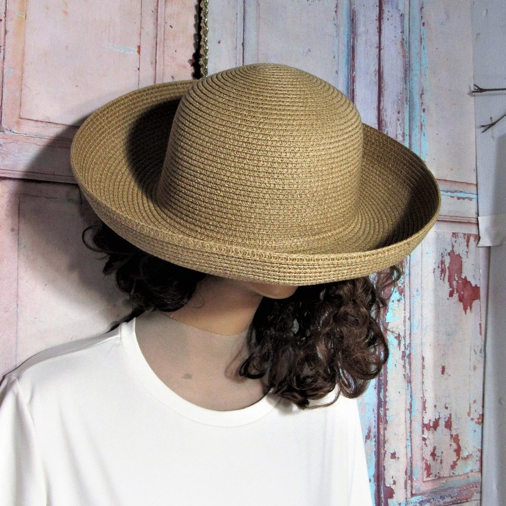Source Unknown Wide-Brim Straw Sun Hat - Tan